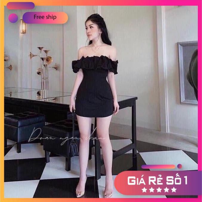 [HÀNG CAO CẤP] Đầm body hotgirl trễ vai xếp ly phom chuẩn đẹp | BigBuy360 - bigbuy360.vn