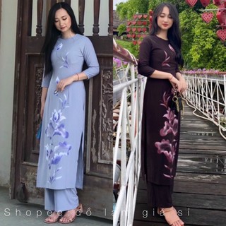 ĐỒ LAM ĐI CHÙA # THUN ÁO DÀI SEN VẼ