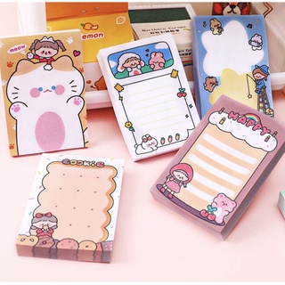 [COMBO 3 CÁI] Giấy note 80 tờ ghi chú hoạt hình bé gái