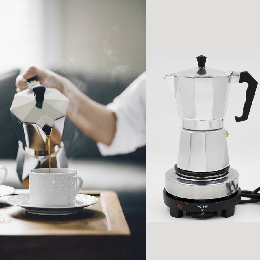 Ấm pha Cà phê Moka- Hợp kim nhôm 450 ml