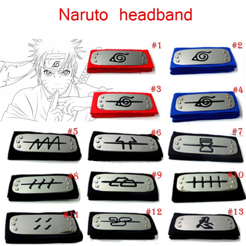 Băng đeo đầu phong cách Naruto thiết kế đa dạng tùy chọn