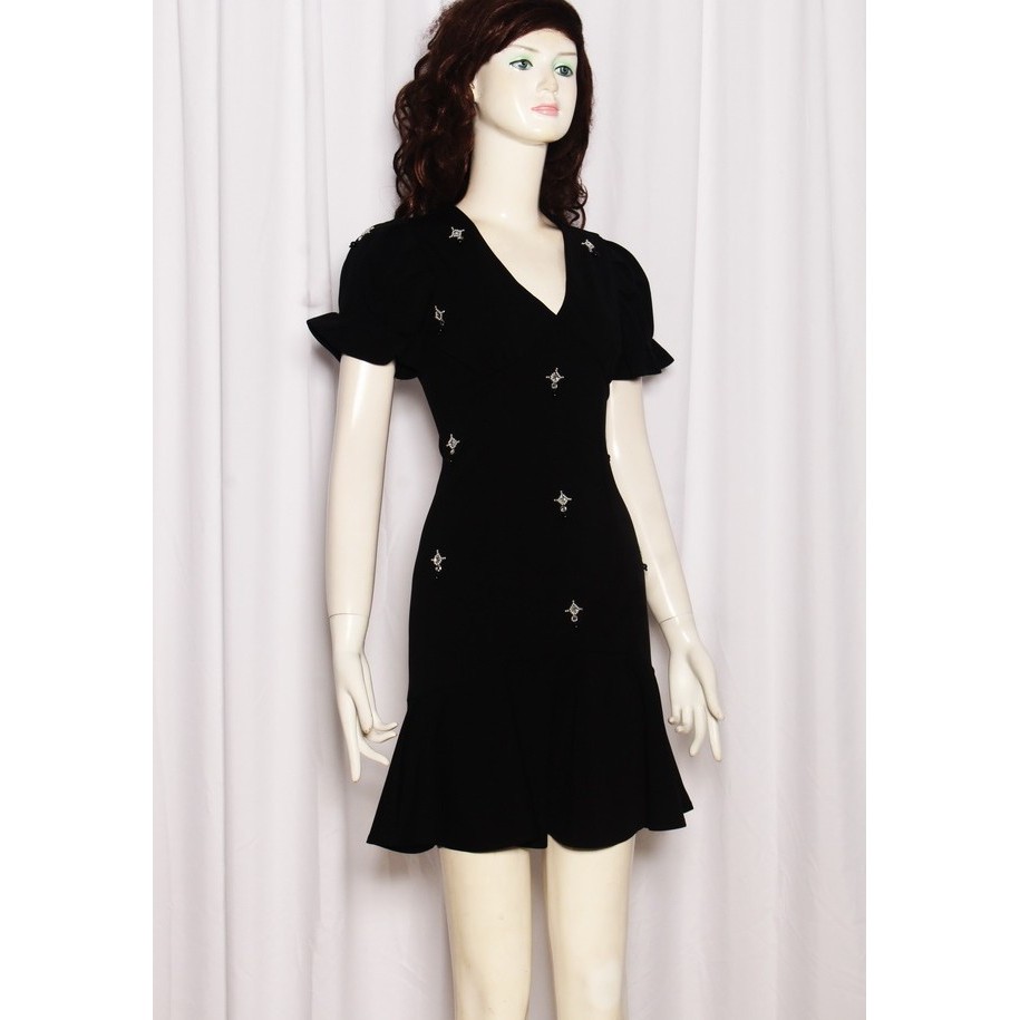 Đầm thun ôm thiết kế cao cấp đuôi cá cổ tim tay phồng cổ điển sang trọng (kèm hình thật - CÓ BIG SIZE)