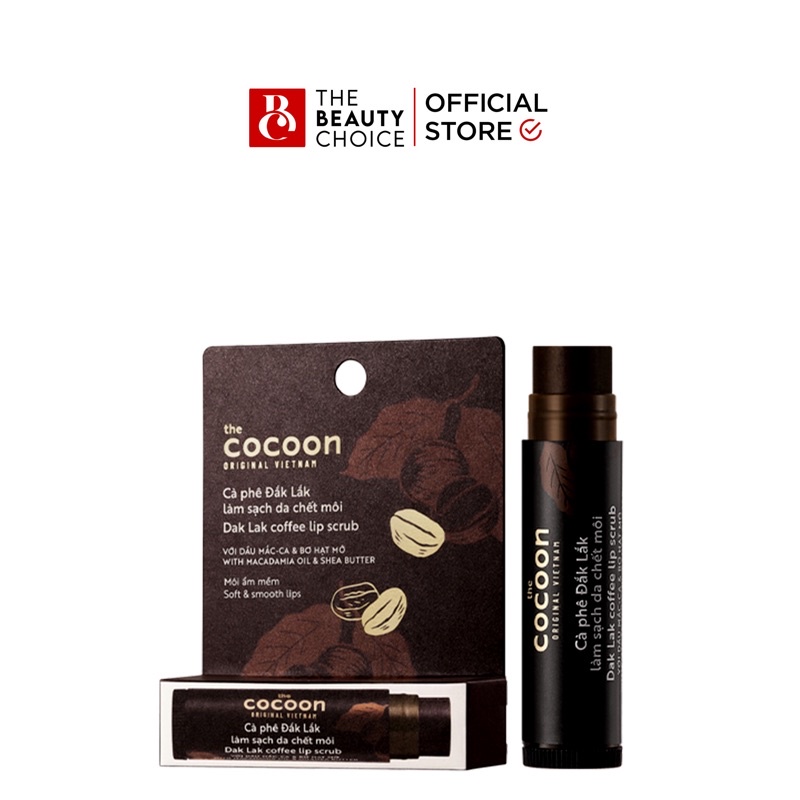 Tẩy da chết môi cà phê Đắk Lắk Cocoon - Coffee Lip Scrub (5g)