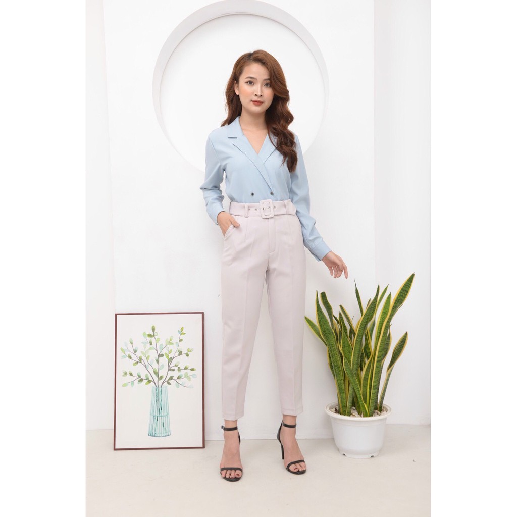 Quần baggy nữ Susana tây công sở chất vải Mira cao cấp Thanh lịch