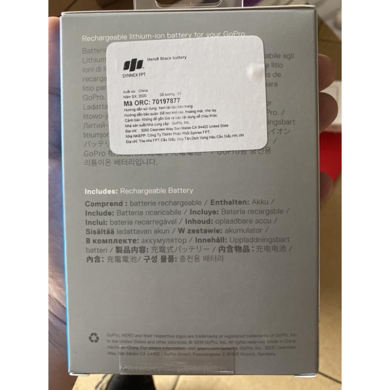 Pin Gopro Hero 5 Black-6 Black-Hero (2018)-7 Black-8 Black chính hãng FPT nguyên seal | BigBuy360 - bigbuy360.vn