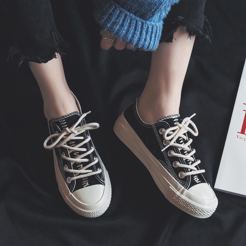 Giày thể thao canvas Hàn Quốc đế bằng thời trang nữ tính