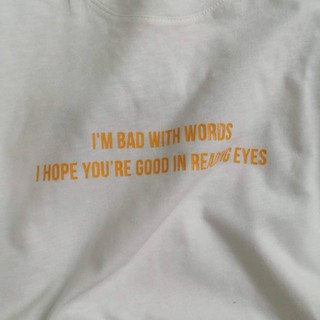 Áo thun tay ngắn unisex Chodole cho cả nam và nữ, chất liệu vải cotton in hình I'm bad with words