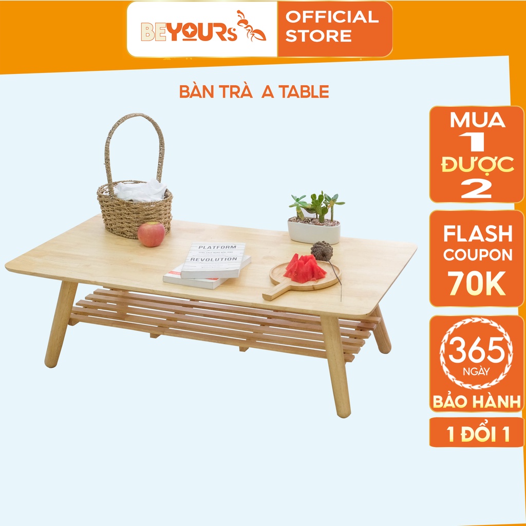 Bàn Trà Sofa Thông Minh BEYOURs A table Bằng Gỗ Hình Chữ Nhật Nội Thất Lắp Ráp Phòng Khách