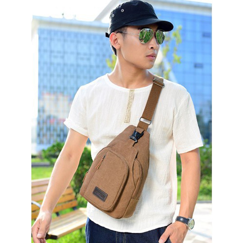 Túi đeo chéo đa năng Canvas DC103 phong cách Hàn Quốc Unisex sành điệu cá tính - mẫu mới 2018 | BigBuy360 - bigbuy360.vn