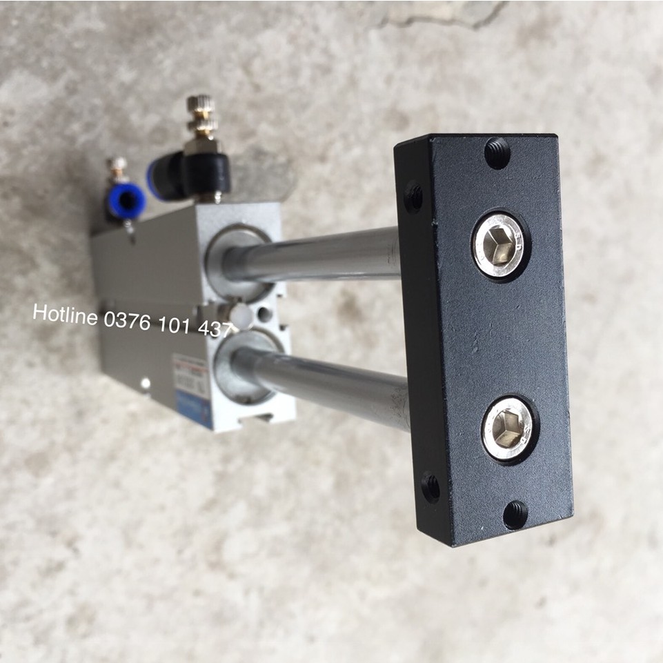 Xi lanh khí nén 2 ty TN 20X100, xi lanh kẹp phôi máy cắt nhôm TN 20X100, xi lanh khí nén TN 20x100, ben hơi ben khí