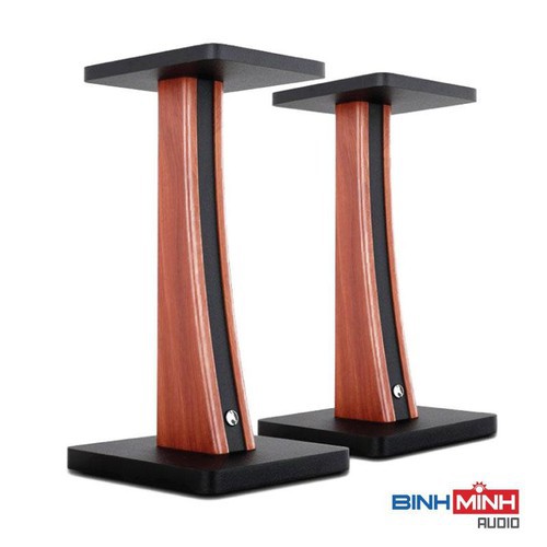 Chân loa gỗ bookshelf 60cm, thân cong, đế cao su, chân đỡ loa chuyên nghiệp