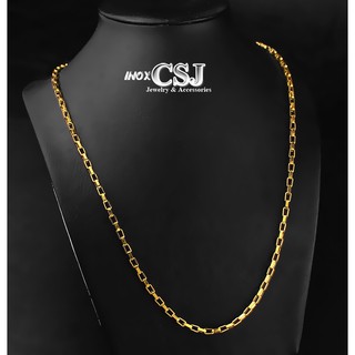 Sỉ DÂY CHUYỀN NAM INOX MẠ VÀNG HÌNH VUÔNG 3LY DN134 siêu đẹp