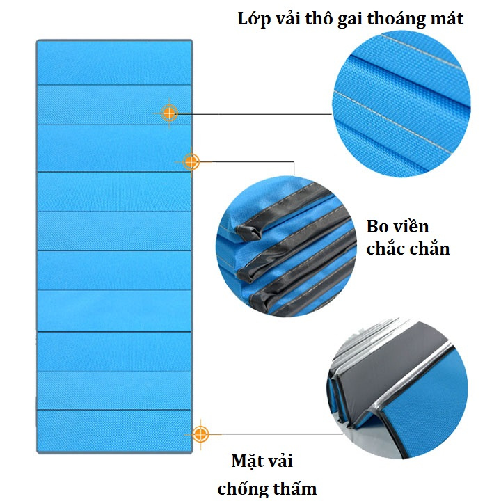 Nệm Gấp Ngủ Trưa Văn Phòng, Đệm Ngủ Trưa Văn Phòng Gấp Gọn - Nệm Ngủ 1 Người Văn Phòng Gấp Gọn - Hỗ Trợ Mùa Dịch