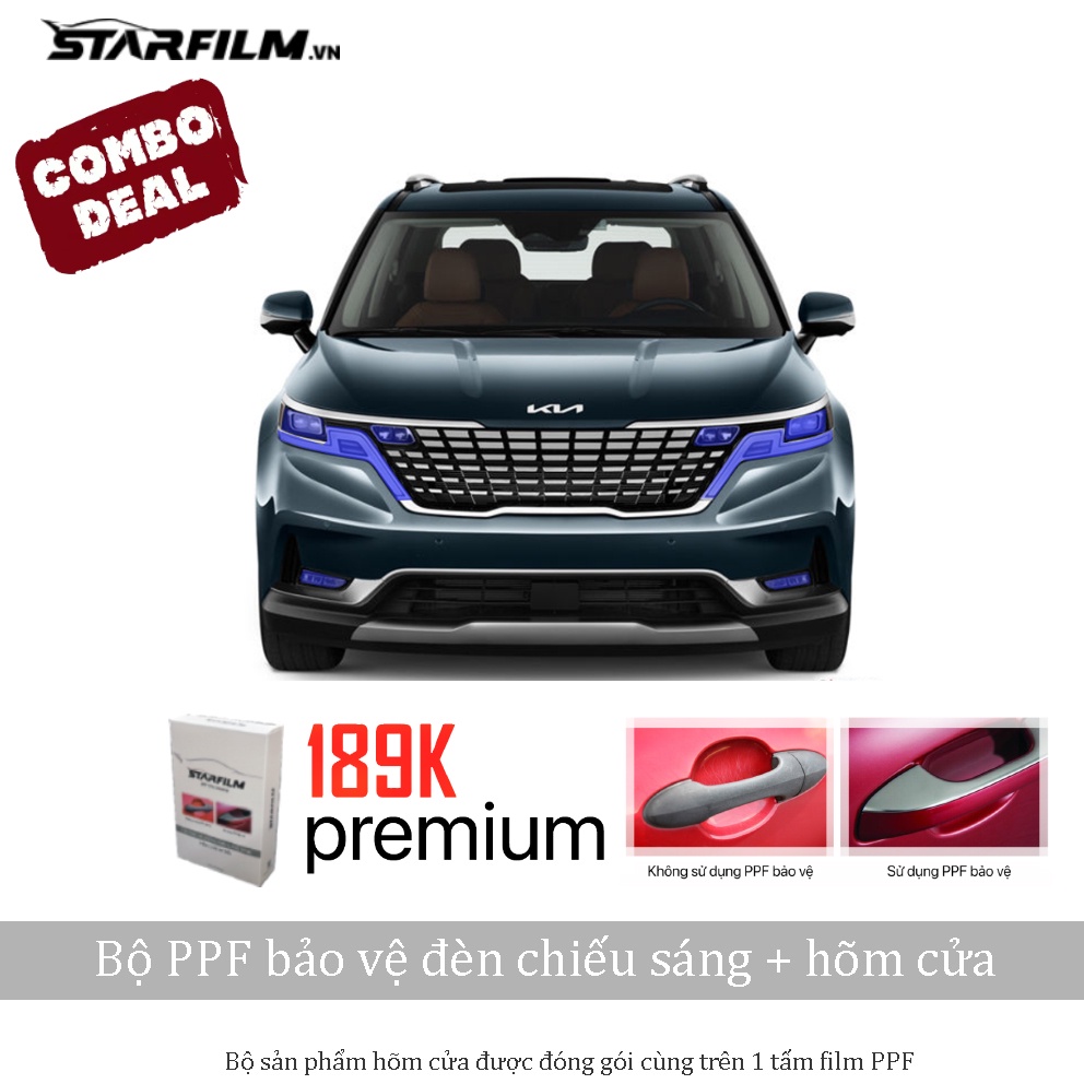 KIA Carnival 2022 PPF TPU bảo vệ đèn chiếu sáng STARFILM
