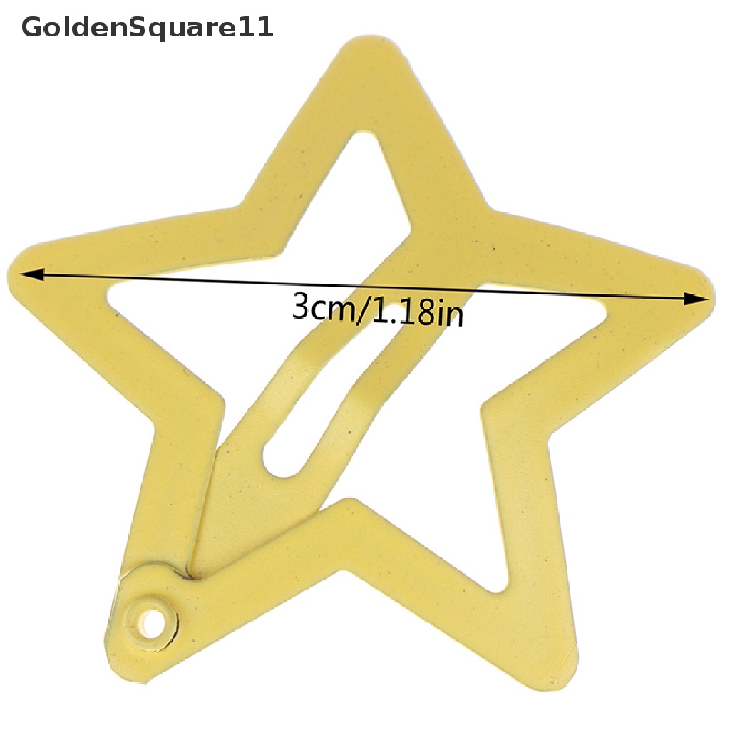 Set 6 Kẹp Tóc Kim Loại Hình Ngôi Sao Dễ Thương Cho Bé Gái Goldsquare11