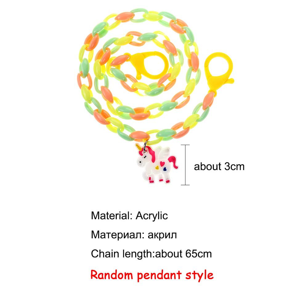 Dây đeo khẩu trang SKJK bằng acrylic chống thất lạc thiết kế hoạt hình nhiều màu dễ thương cho bé