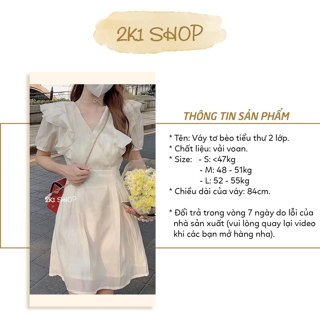 Váy Tơ Bèo Tiểu Thư 2 Lớp Xinh Xắn