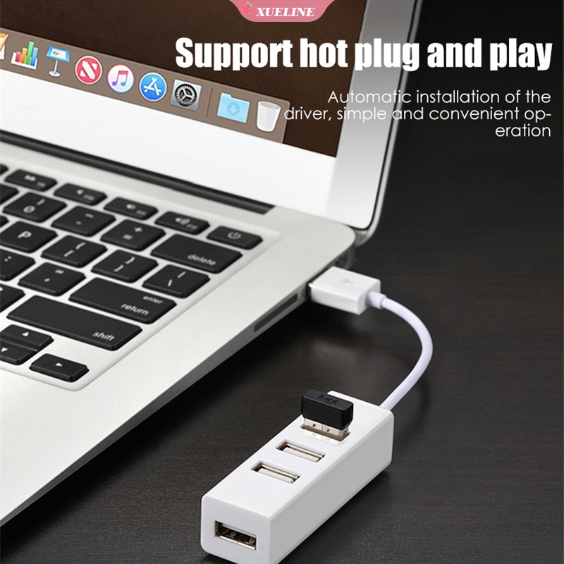 Bộ Chia 4 Cổng USB 2.0 Cho Macbook/Mac Pro/mini/iMac/ Surface Pro/XPS/Laptop/USBC