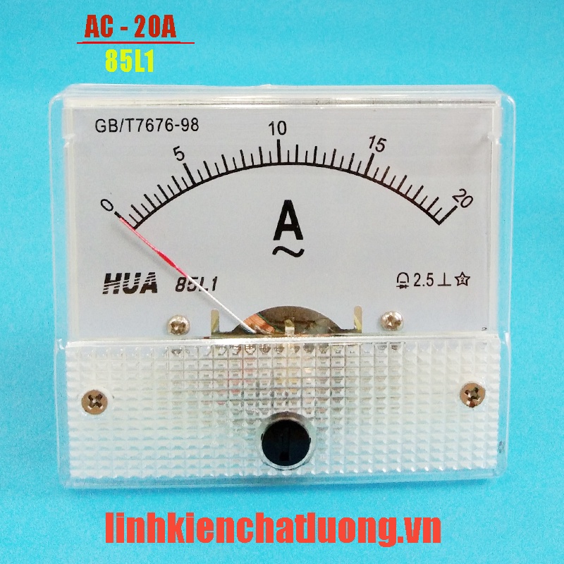 Ampe kế cơ AC 20A 85L1 đo dòng 0-20A chính hãng HUA