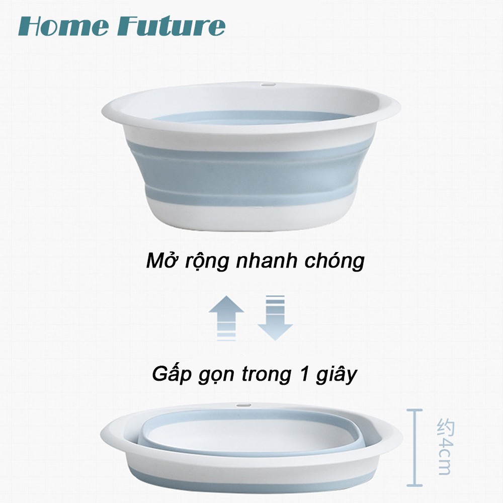 [Xả kho] Thau Chậu Du Lịch Gấp Gọn Giá Rẻ Tiện Lợi, Chậu Rửa Mặt Sillicon Gấp Gọn Tiết Kiệm Không Gian