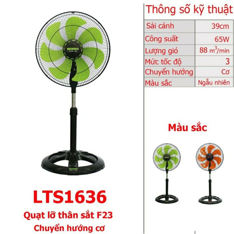 QUẠT LỬNG  SENKO LTS1636 - Chính hãng bảo hành 2 tháng