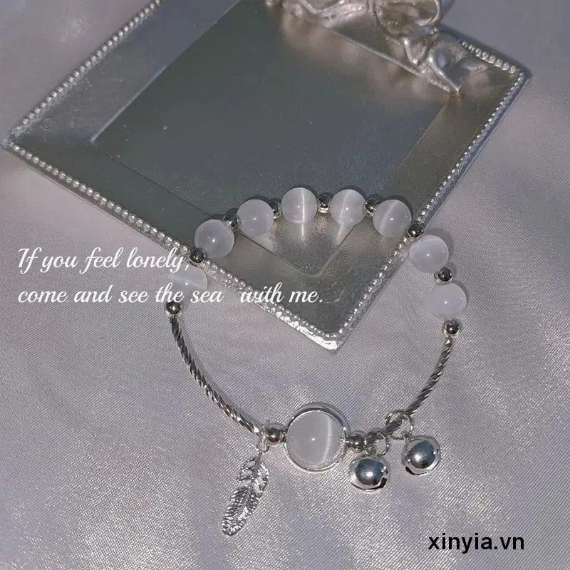 Vòng Tay Đá Opal Đơn Giản Cho Cặp Đôi Nữ