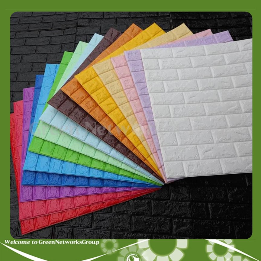 Xốp Dán Tường Giả Gạch 3D 70X77cm 3mm Greennetworks ( 1 Tấm )