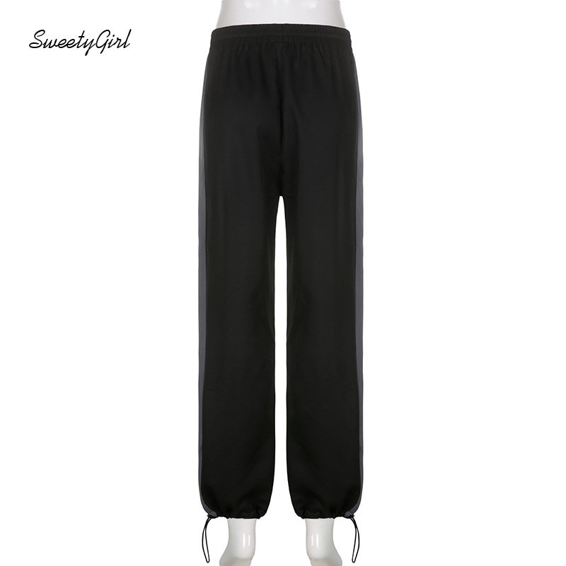 Quần Dài Lưng Cao Dáng Rộng Màu Tương Phản Thời Trang 2022 Cho Nữ