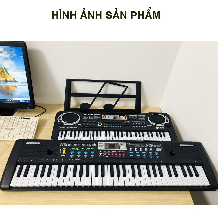 Đàn điện tử cho bé đàn piano 61 phím size vừa- size Lớn