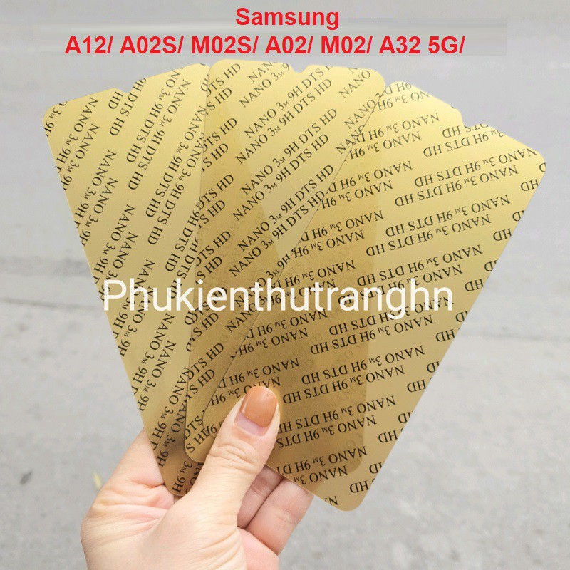 Dán cường lực dẻo Nano 3M Samsung A02S M02S A12 M12 A02 M02 A32 5G mặt trước trong suốt chống va đập sứt mẻ full màn 98%