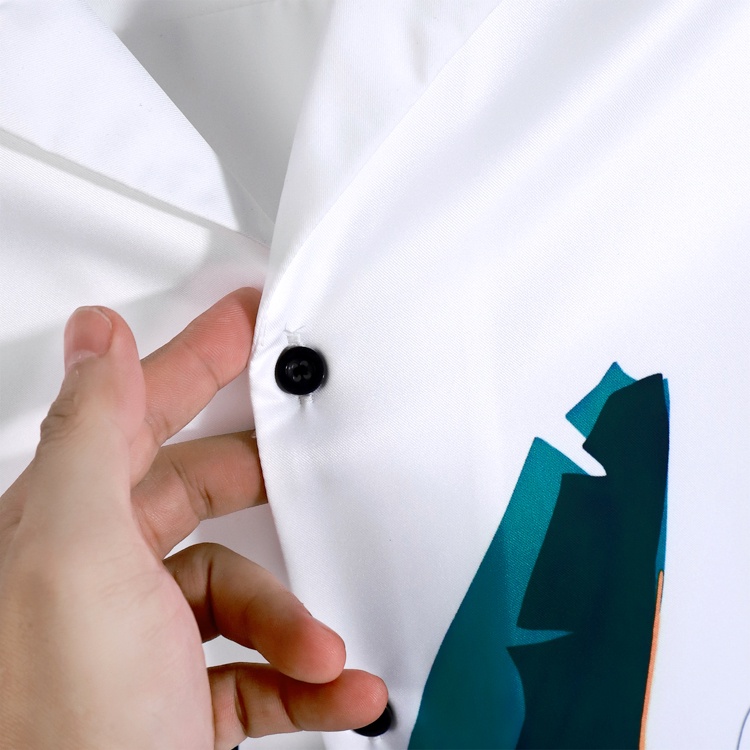 Áo sơ mi nam tay ngắn họa tiết lá chuối, vải lụa mềm không nhăn, form regular Banana AMANLAB