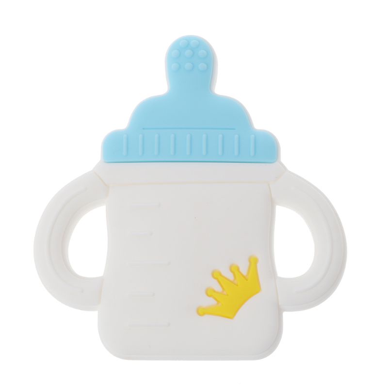 Đồ Chơi Ngậm Nướu Hình Bình Sữa Hoạt Hình Bằng Silicone Dành Cho Trẻ