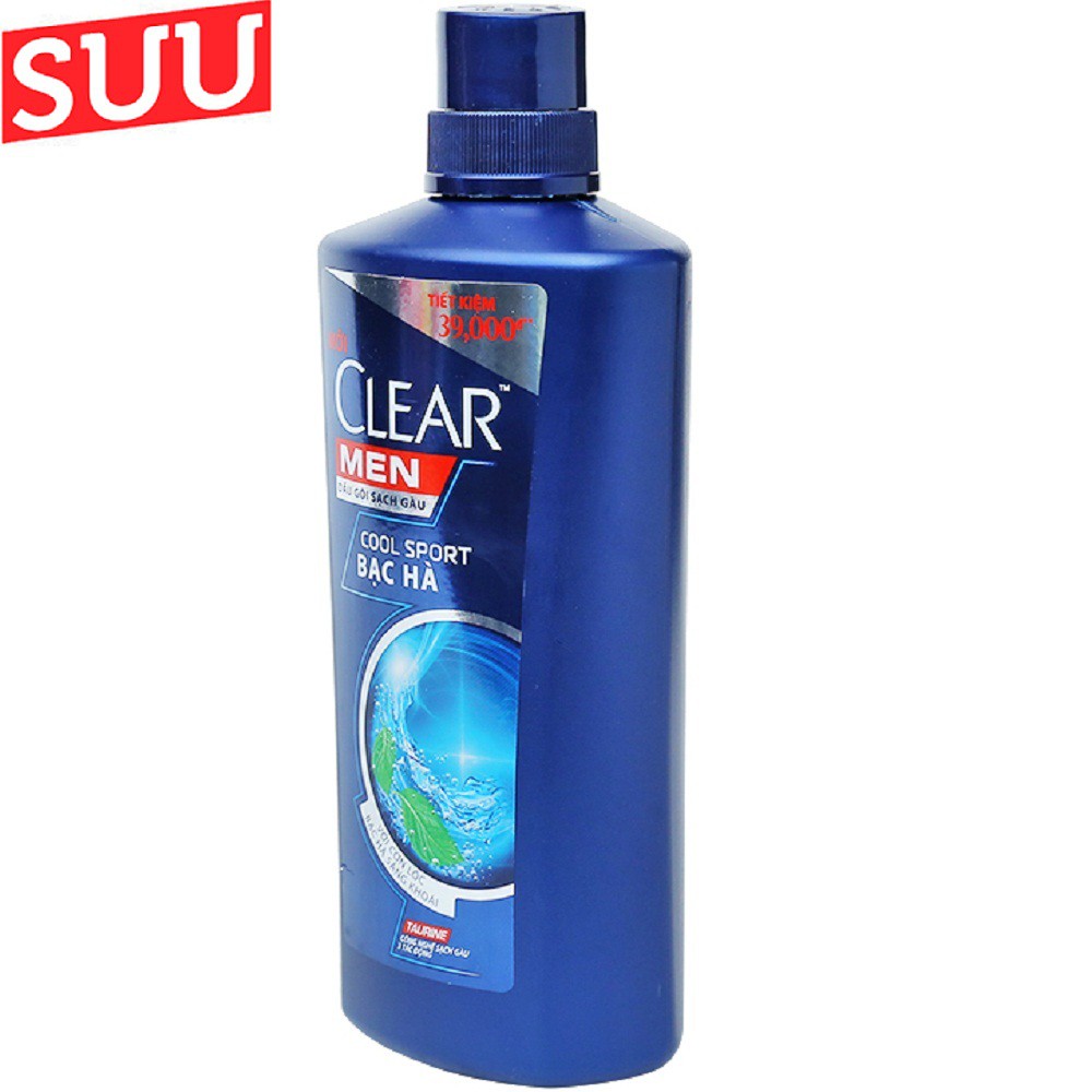 Dầu gội sạch gàu Clear Men Cool Sport bạc hà 650g  suu.shop cam kết 100% chính hãng