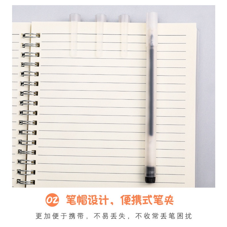 Bút Bi Mực Đen 0.5mm Dung Tích Lớn Mượt Mà Nhanh Khô