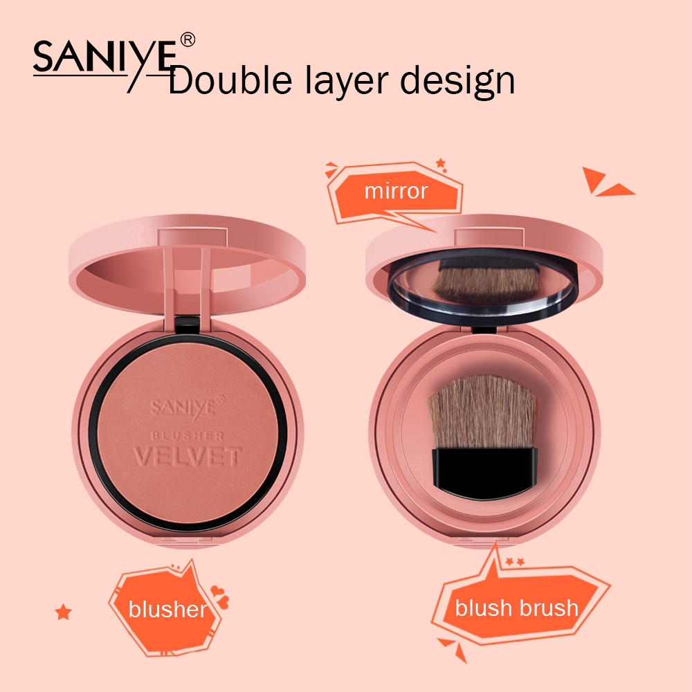 Hộp Phấn Má Hồng Saniye 4 Màu Kèm Cọ Trang Điểm Tiện Dụng E0145 | BigBuy360 - bigbuy360.vn