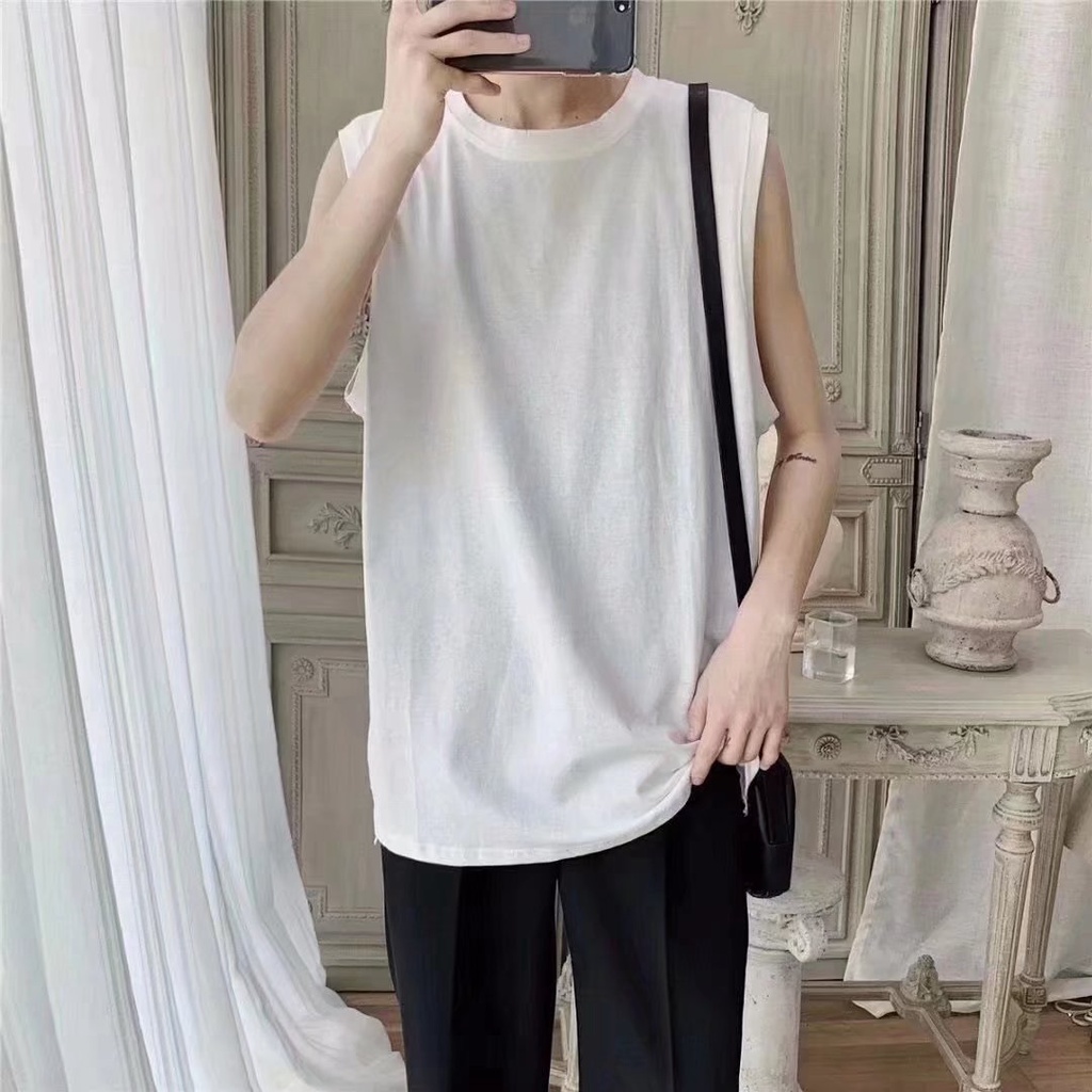 Áo thun hàn quốc Màu Trơn thời trang áo thun thể thao nam phong cách Hàn Quốc áo trắng unisex áo thun tay dài