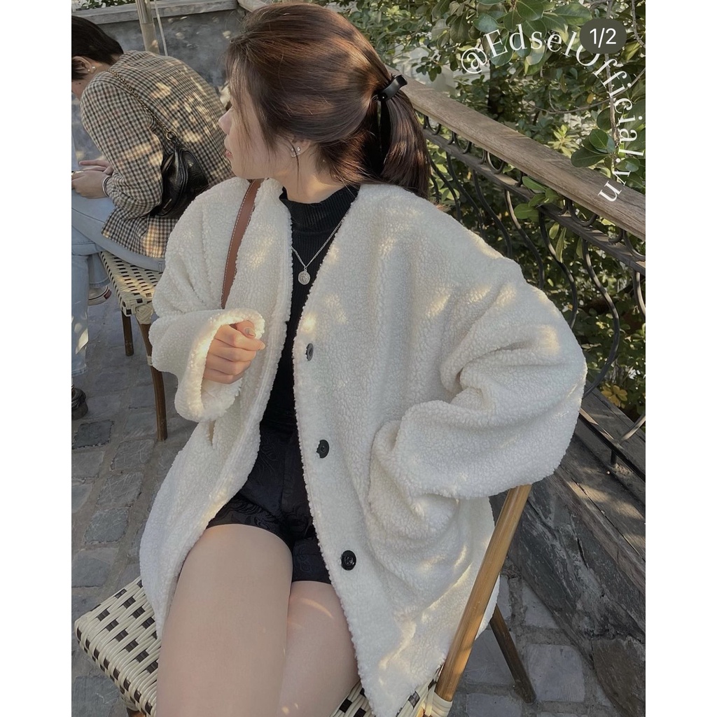 Áo Cadigan Lông siêu dày-6C8T