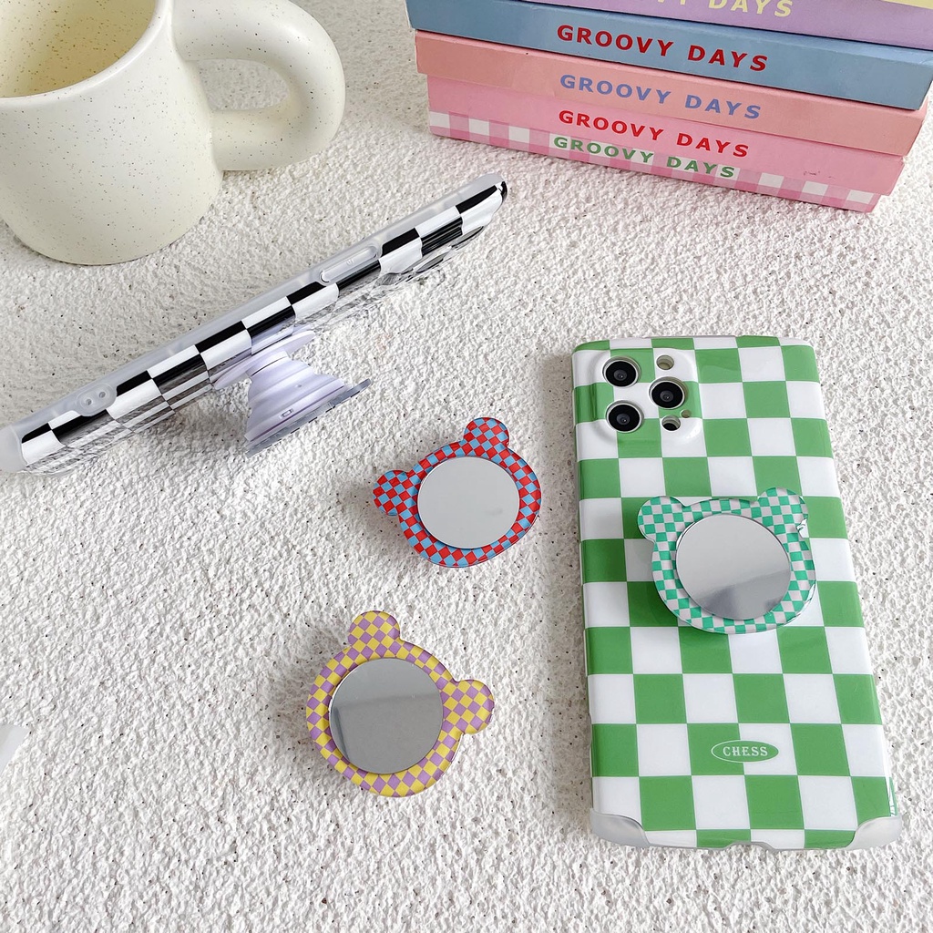Dễ Thương Ốp Điện Thoại Tráng Gương Hình Oval Phong Cách Retro Cho Iphone