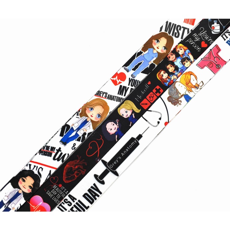 Dây Đeo Điện Thoại / Thẻ ID / Chìa Khóa Họa Tiết Grey 'S Anatomy