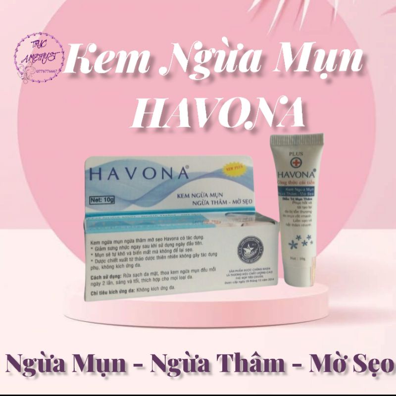Combo 3 hộp kem ngừa mụn thâm dị ứng Havona