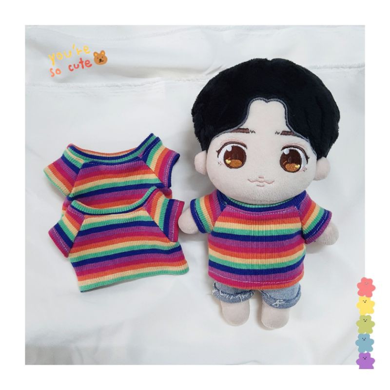outfit for doll [ áo cầu vồng ]