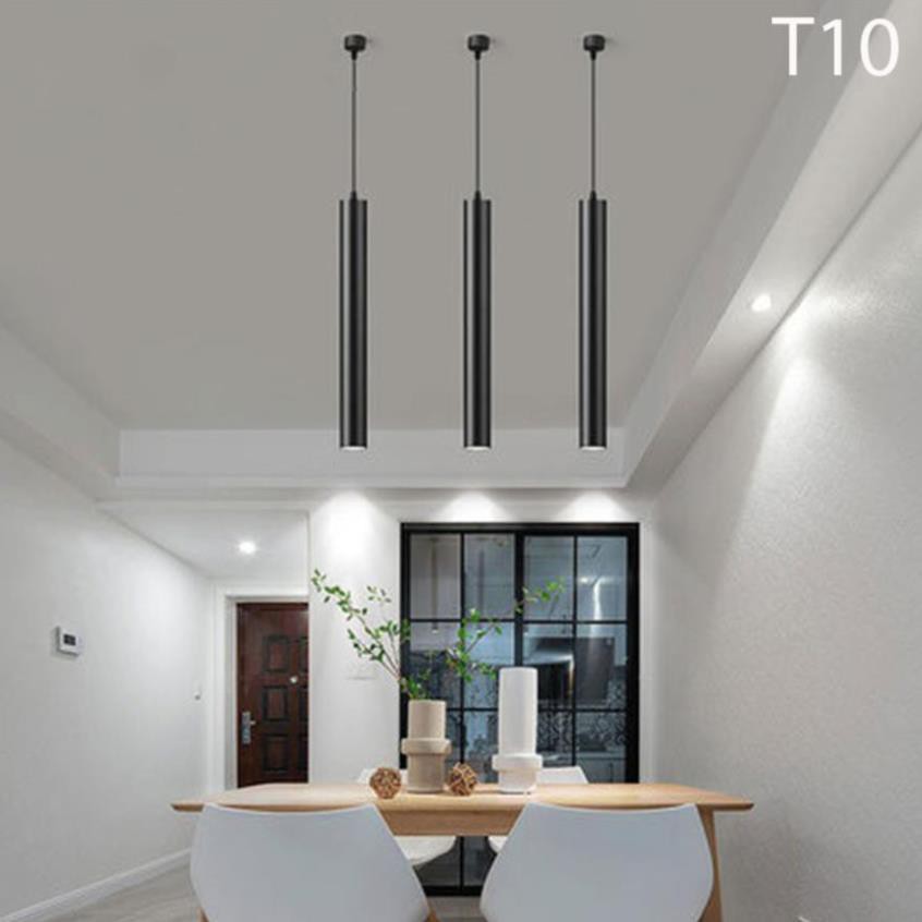 Đèn Thả - Đèn Thả Trần rọi ống bơ CD-204B 5w 30cm ( Đen / Trắng ) Ánh Sáng Vàng