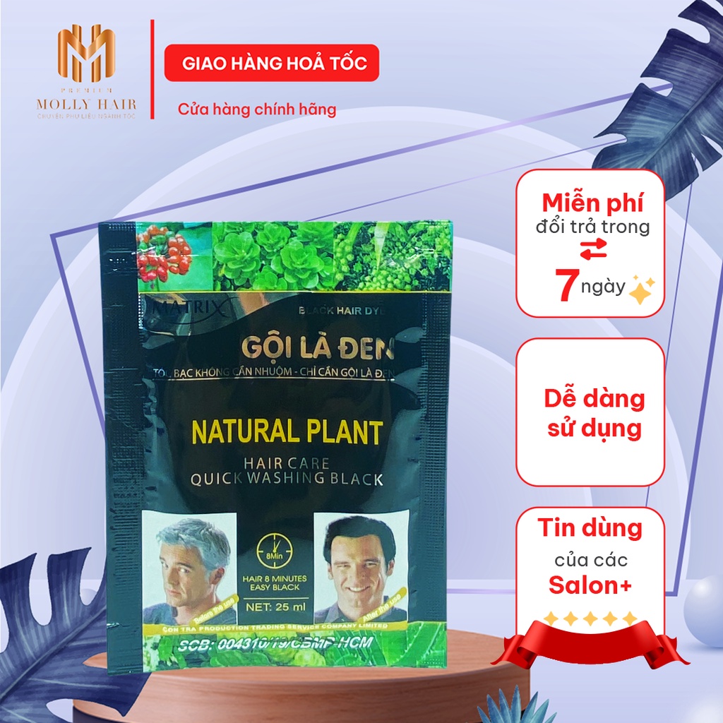 Dầu gội Mollyhair Matrix, gội đen chỉ trong lần đầu sử dụng 25ml