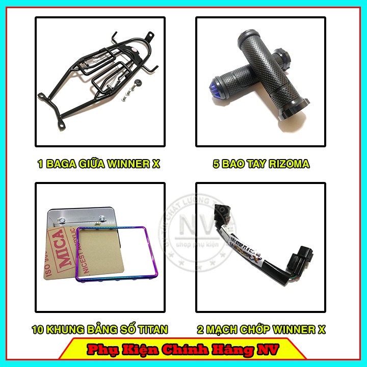 Combo 10 Bảng Số, 5 Bao Tay, 1 Baga Giữa Và 2 Mạch Chớp F1