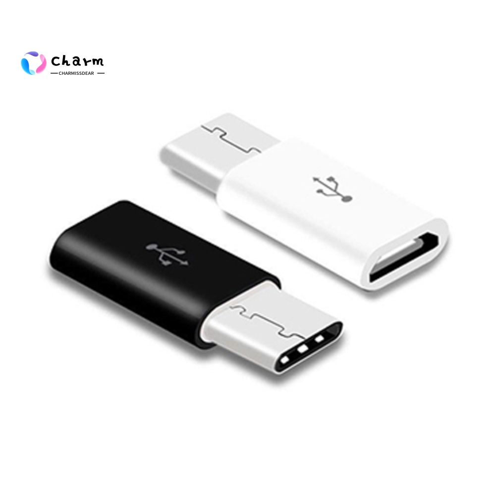 Set 2 Đầu Chuyển Đổi Dữ Liệu Micro Usb 2.0 5pin Sang Usb Type C 3.1