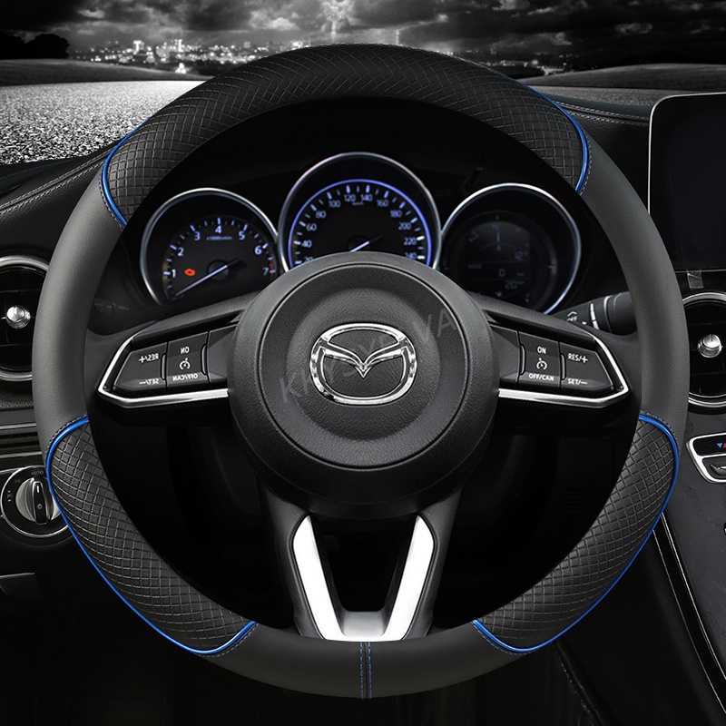 Vỏ Bọc Vô Lăng Bằng Da PU Chống Trượt Cho CX-3 CX-4 CX-5 CX-7 CX-9 Mazda 3 Axela 6 Gh Gj Demio