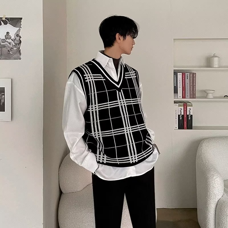 Áo Sweater Dệt Kim Cổ Chữ V Dáng Rộng Phong Cách Hàn Quốc Thời Trang Xuân Thu 3 Màu Tùy Chọn Size S-3XL Hàng Có Sẵn Miễn Phí Vận Chuyển