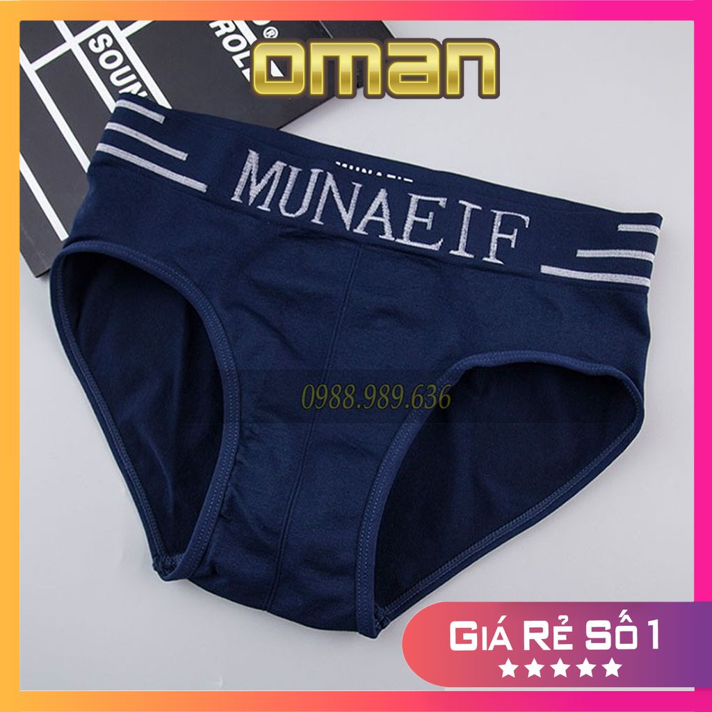Quần lót nam tam giác nam dệt kim, Quần sịp tam giác nam Munafie cao cấp Freesize 43-75kg SC03 - OMAN