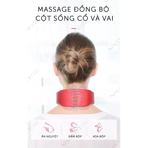 [HCM]Máy Massage Cổ Gáy Xung Điện 4 Điện Cực 6 Chế Độ Massage Cổ Giảm Đau Nhức Sạc Pin