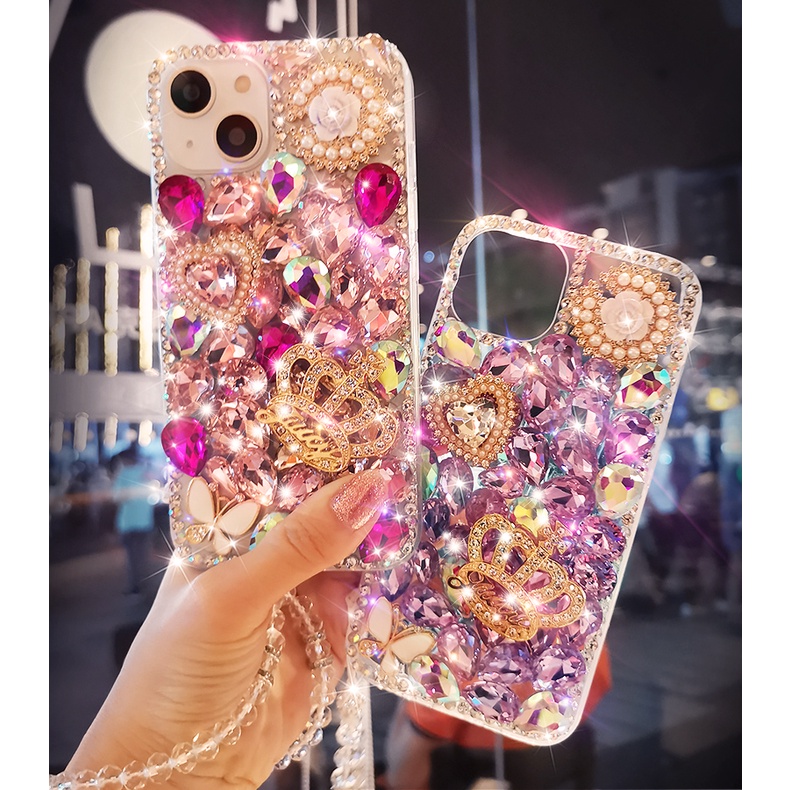 Ốp Điện Thoại Kim Tuyến Lấp Lánh Có Dây Đeo Cho iphone 15 13 12 11 pro max 14 plus ip xs max 14 pro max